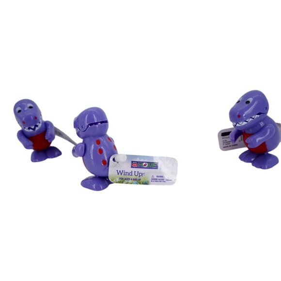 Dino Purple Windup Walking Toy, Set of 3 - Picture 5 of 8